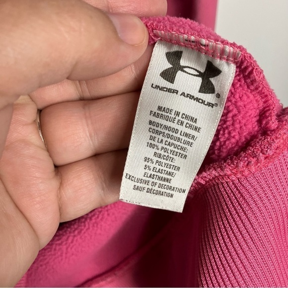 Under Armour semi fitted hoodie size large pink - Picture 5 of 7